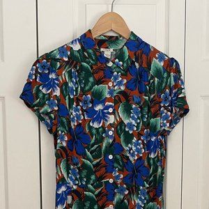 J. Crew Hawaiian Shirt Dress